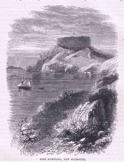 Fort Dumpling, New Plymouth 1665, Illustration aus Cassells History of the United States, veröffentlicht von Petter & Galpin um 1890 von American School